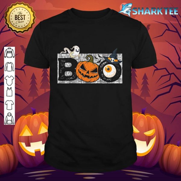 Cute Boo Halloween Costume Spiders Ghost Pumkin Witch Hat shirt