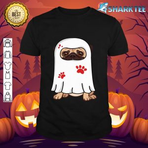 Ghost Boo Pug Cute Dog Halloween Costume Pug-o-ween Funny shirt