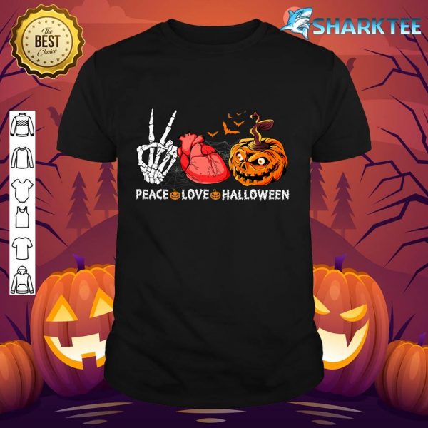 Scary Halloween Costume Peace Love Halloween shirt