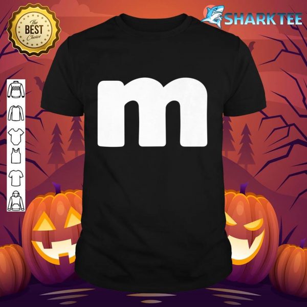 Funny Letter M Chocolate Candy Halloween Team Groups Costume Premium shirt