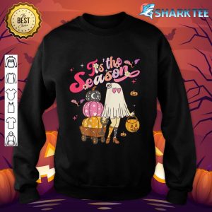 Tis' the Season Pumpkin Boo 60s 70s Hippie Halloween Costume sweatshirt