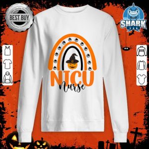 Neonatal ICU Nurse NICU Halloween Pumpkin Rainbow Nursing sweatshirt