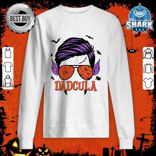 Sunglasses Spider Web Dadcula Halloween Family Matching sweatshirt