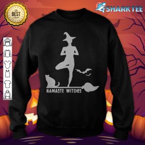 Funny Yoga Halloween Quote Namaste Witches Humor Holiday sweatshirt