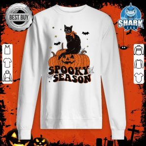 Halloween Black Cat on a Jack O Lantern sweatshirt