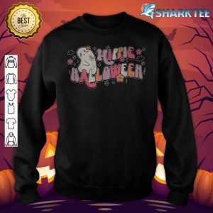 Hippie Halloween Retro Groovy Spooky Pumpkin Ghost sweatshirt