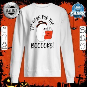 I'm Here For The Booooks Funny Halloween Ghost Reading Books Premium sweatshirt