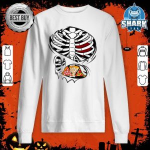 Ripped Halloween Xray Skeleton Rib Cage Pizza Lover Premium sweatshirt