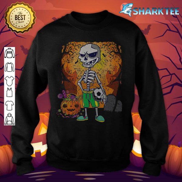 Soccer Skeleton Halloween Men Boys Soccer Player Halloween Premium sweatshirt
