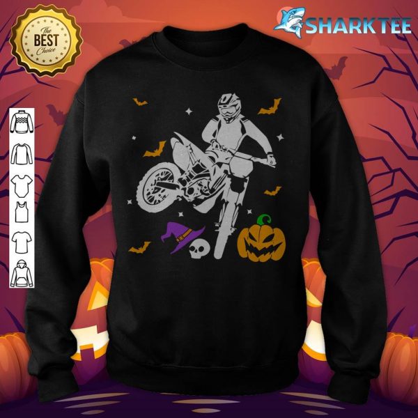 Fun Motocross Witch Hat Halloween Costume Motocross Player Premium sweatshirt