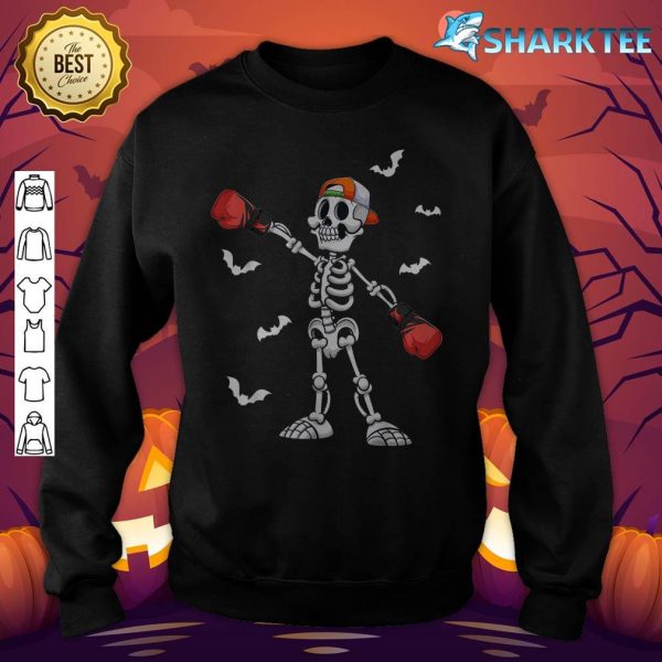 Cool Skeleton Boxing Lover Halloween Boxing Player sweatshirt