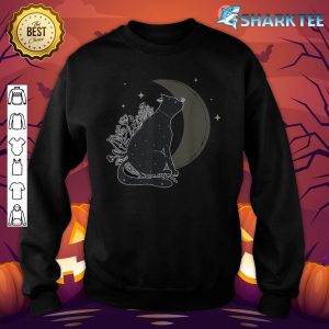 Last Minute Halloween Celestial Cat Moon sweatshirt