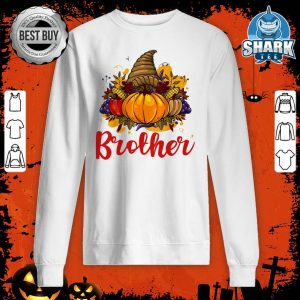 Brother Pumpkin Family Matching Cute Halloween Fall Leaves sweatshirt