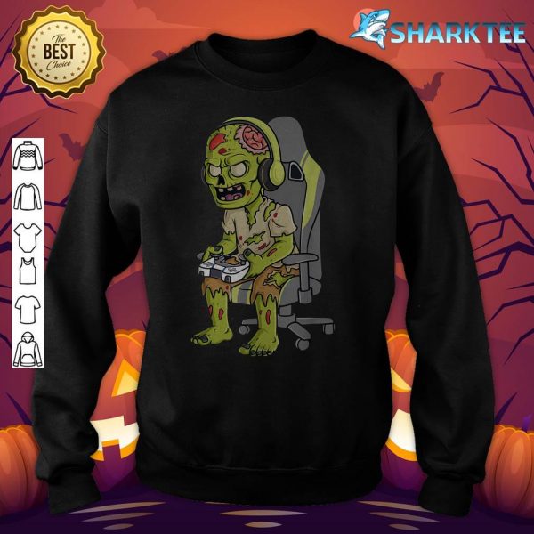 Gaming Halloween Zombie Scary Gamer Boys Kids Teen sweatshirt