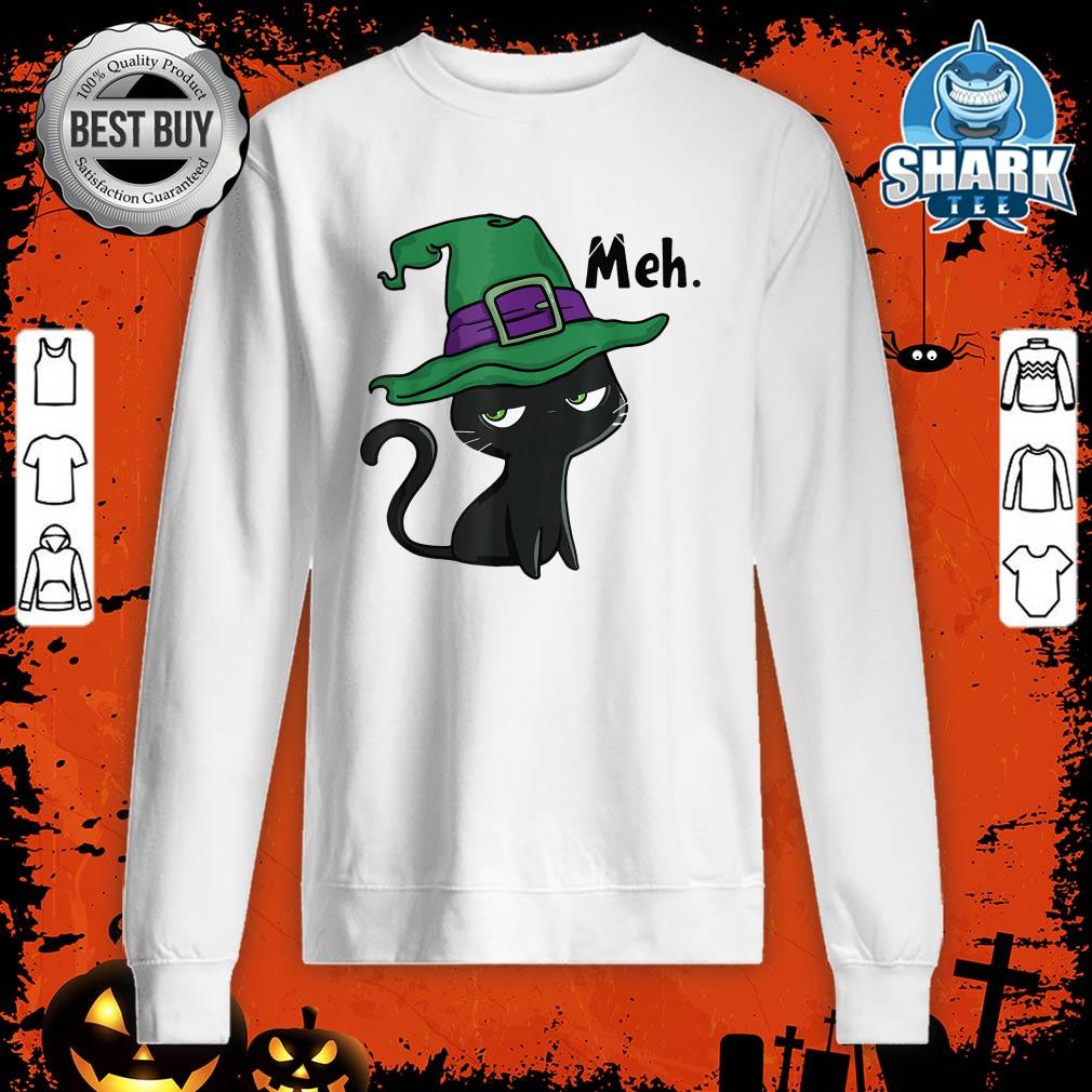 Sarcastic Funny Cat MEH Costume Halloween Partysweatshirt