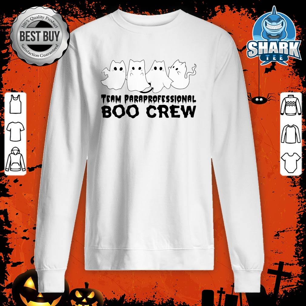 Team Paraprofessional Boo Crew Halloween Ghost Boo Cat Premium sweatshirt