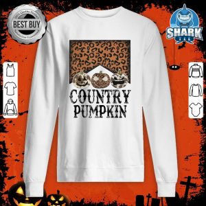 Western Cowgirl Halloween Country Pumpkin Leopard sweatshirt