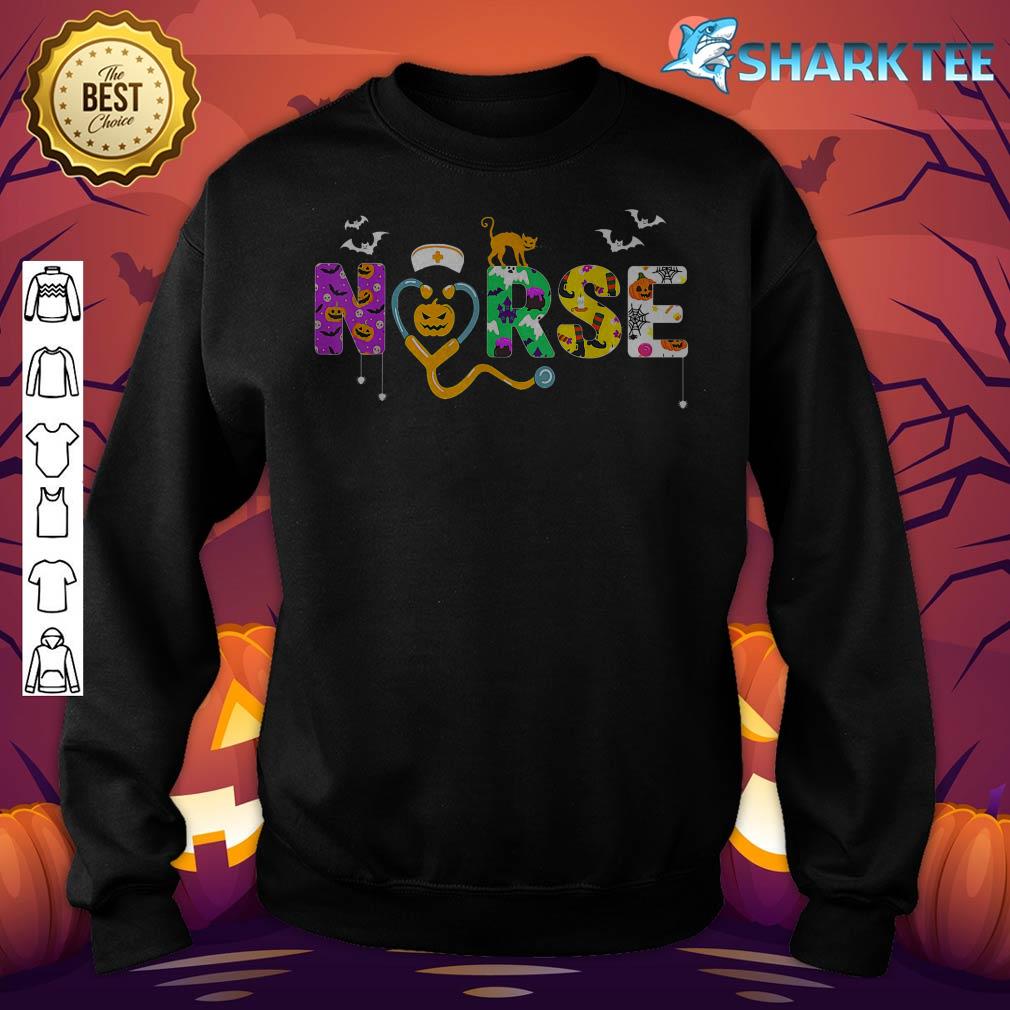Halloween Nurse Shirt For Women Halloween Scrub Tops Nursing sweatshirt