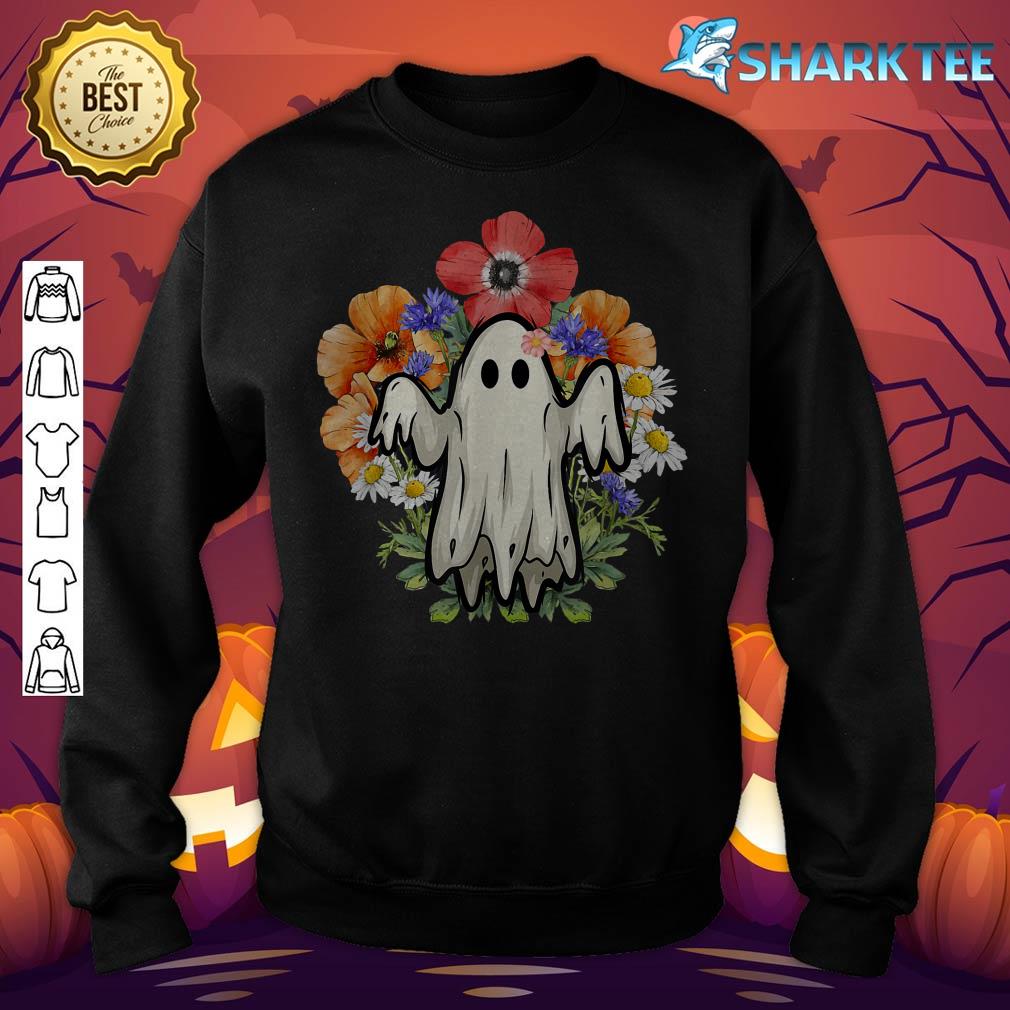 Groovy Vintage Floral Ghost Cute Halloween Spooky Season sweatshirt