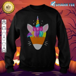 Cute Unicorn Candy Cone Trick Or Treat Halloween Costume Day Premium sweatshirt