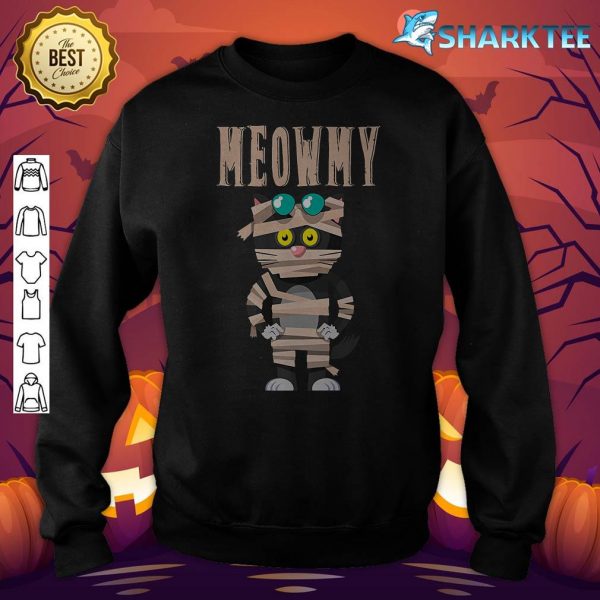 Cool Mummy Cat, Meowmy, Funny Mummy Cat Halloween Premium sweatshirt