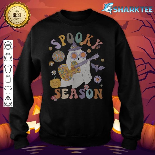 Retro Groovy Spooky Season Hippie Ghost Halloween Costume sweatshirt