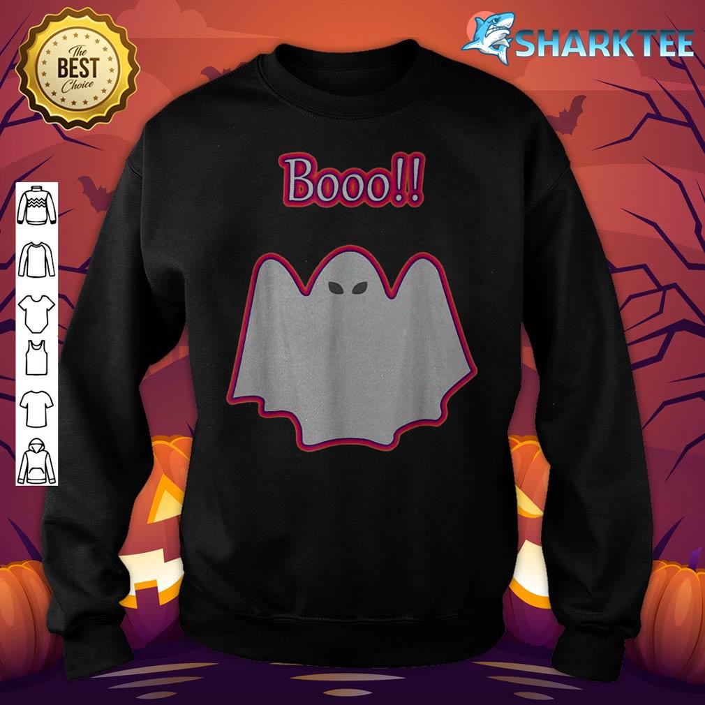 Booo in Red Halloween Scary White Cute Ghost Funny Spooky sweatshirt