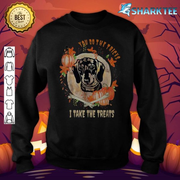 Dachshund Dog Owner Halloween Pumpkin Humor Funny sweatshirt