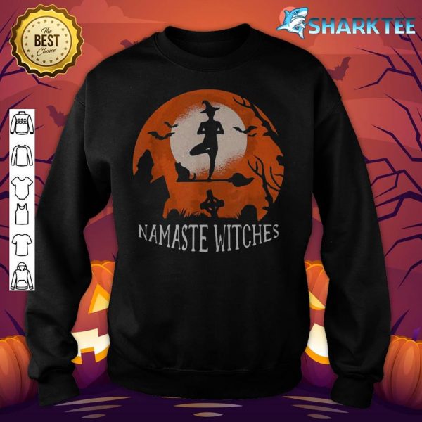 Funny Cute Halloween Yoga Namaste Witches Yogi sweatshirt