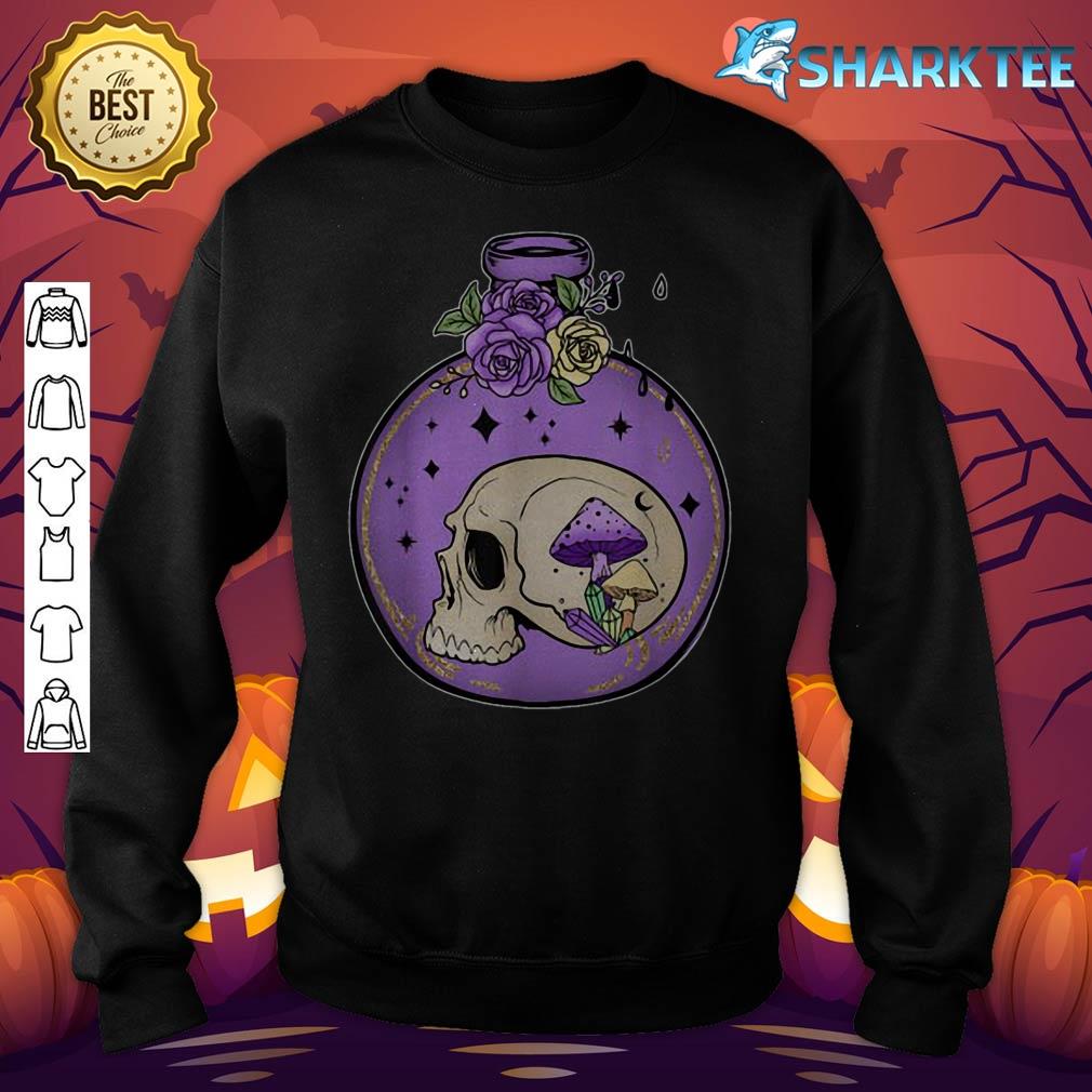 Western Halloween Witch Skull Bottle Graphic Costume Funny sweatshirt