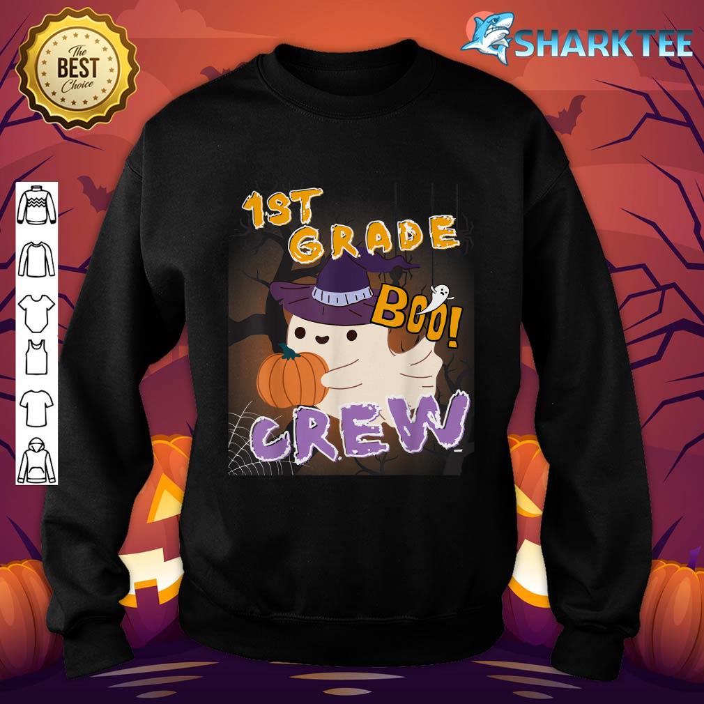 1st Grade Boo Crew Classroom Funny Halloween Ghost sweatshirt