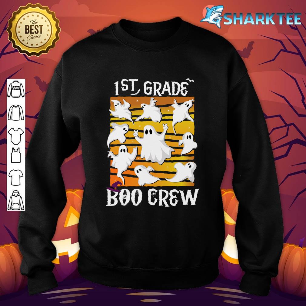1st Grade Boo Crew Teacher Student Team Baby Ghost Halloween sweatshirt