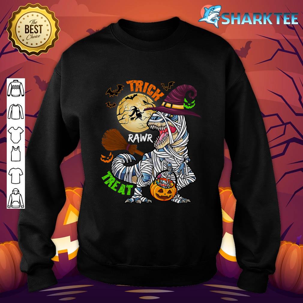 Trick Rawr Treat Funny T Rex Saurus Halloween Lovers sweatshirt