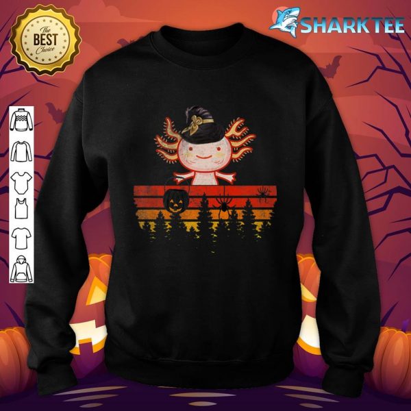 Cute Axolotl Halloween Costumes Pumpkin Vintage Boys Kids Premium sweatshirt