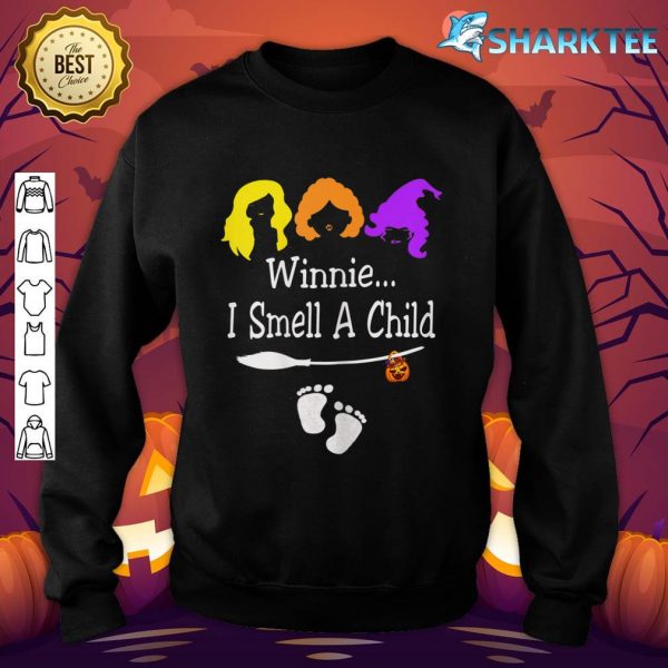 Womens Winnie I smell A Child Halloween Pregnancy Announcement Mom sweatshirt