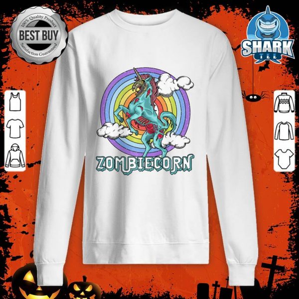 Zombiecorn Zombie Unicorn Rainbow Scary Funny Halloween Premium sweatshirt