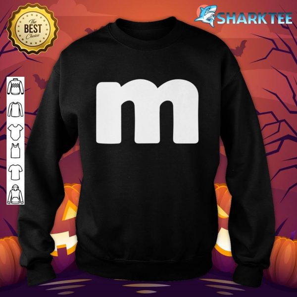Funny Letter M Chocolate Candy Halloween Team Groups Costume Premium sweatshirt