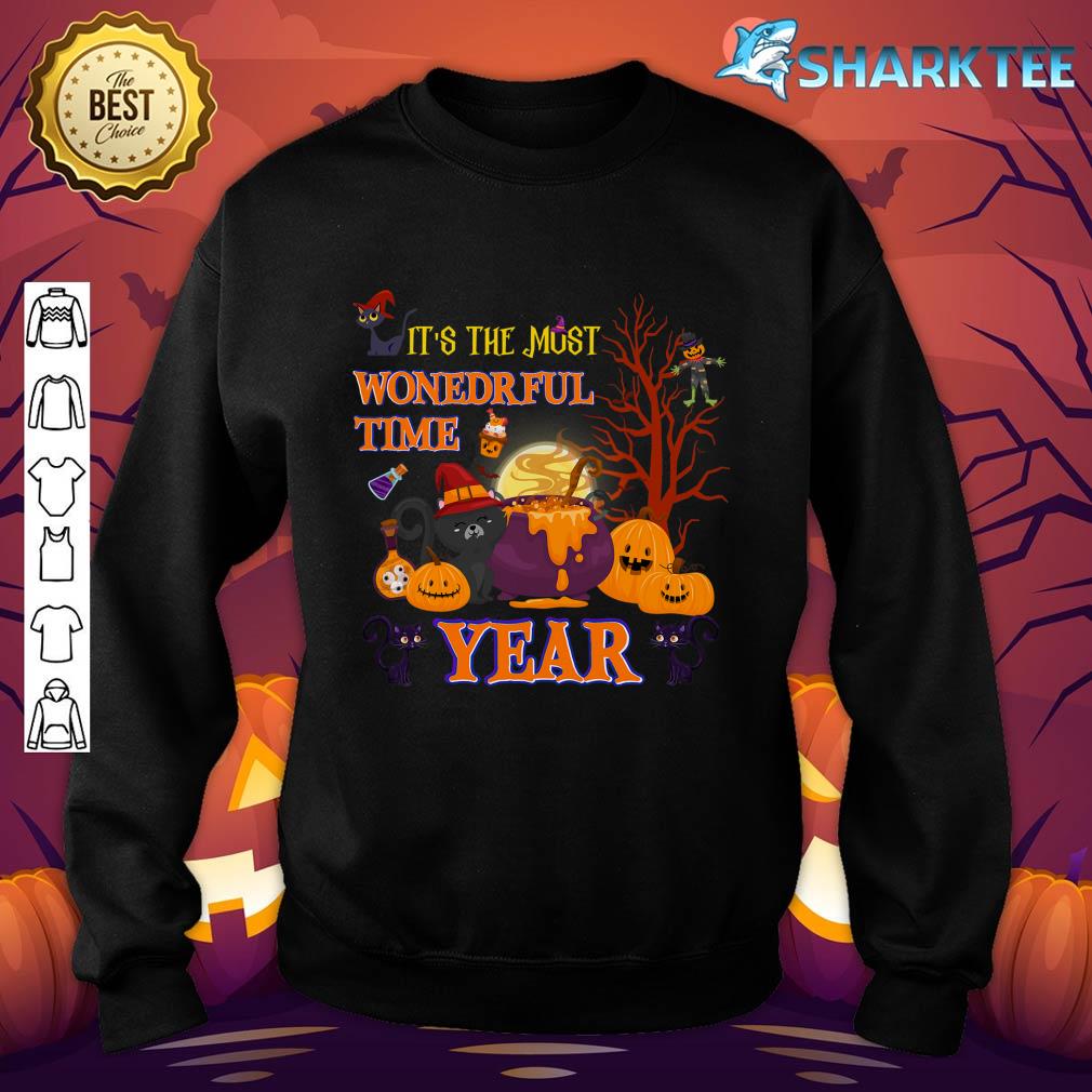 It's the Most Wonderful Time of the Year black cat Halloween sweatshirt