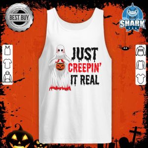 Creepin It Real Design Halloween Ghost tank-top