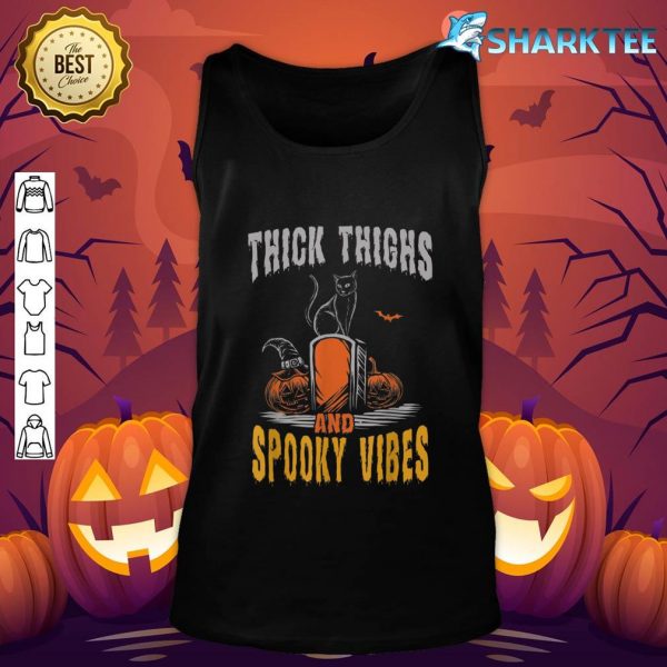 Funny Halloween Thick Thighs Spooky Vibes tank-top