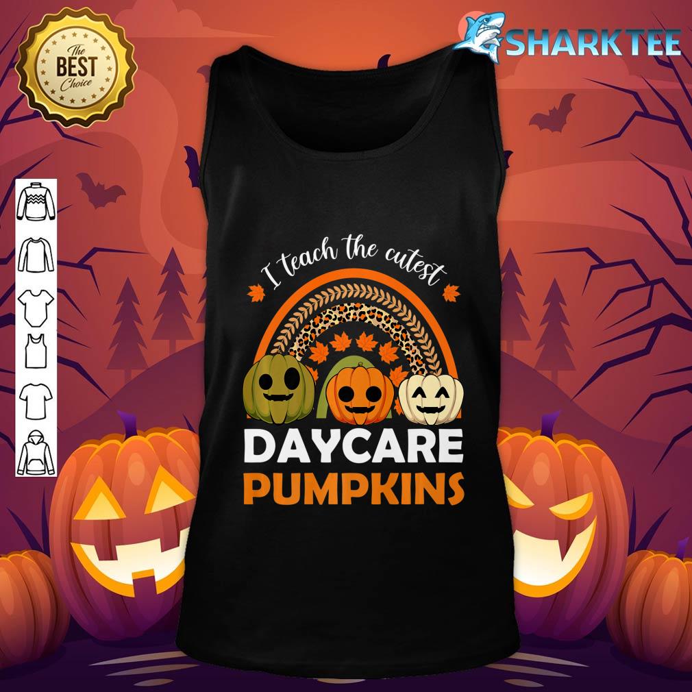 Daycare Teacher Lazy Halloween Costume Pumpkin Boho Rainbow Premium tank-top