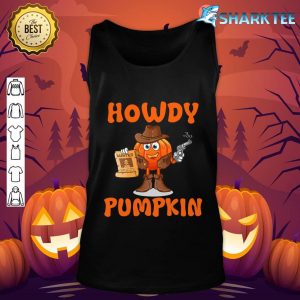 Howdy Pumpkin Rodeo Western Country Cowboy Cowgirl Halloween tank-top