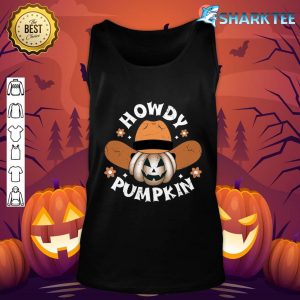Howdy Pumpkin Western Country Southern Halloween tank-top