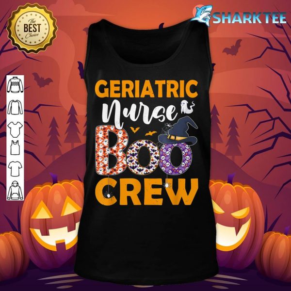 Geriatric Nurse Boo Crew Spooky Boo Ghost Halloween Costume tank-top