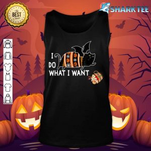 I Do What I Want Bat Wings Cat Hate Halloween Drink tank-top