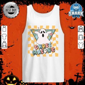 Funny Halloween Spooky Season Fall Season Cute Ghost Malone tank-top