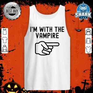 I'm With the Vampire Funny Couple Matching Halloween Costume tank-top