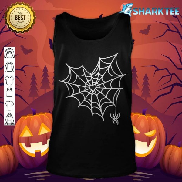 Spider Web Heart Cute Halloween Goth Premium tank-top