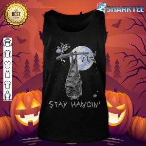 Stay Hangin Moon Bat Halloween Party tank-top