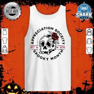 Spooky Month Appreciation Society Halloween Skelton Spooky tank-top